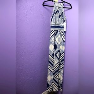 Blue and White woman 6p dress